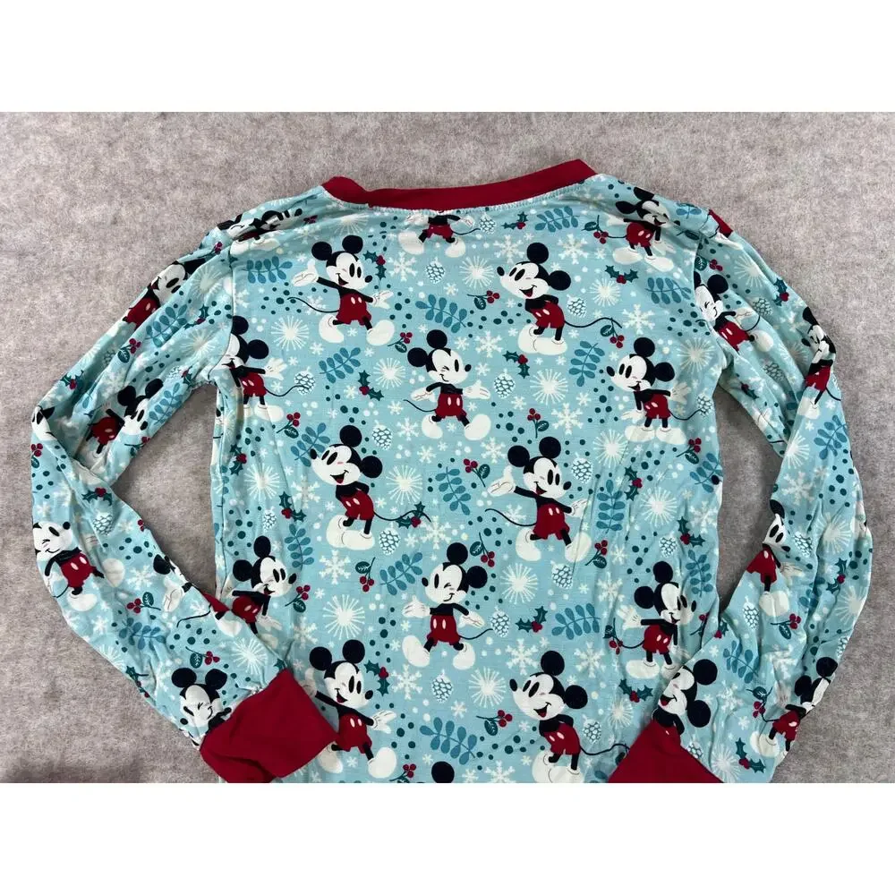 Little Sleepies Disney Mickey Mouse Winter Wonderland Bamboo Pajama Set 5/6